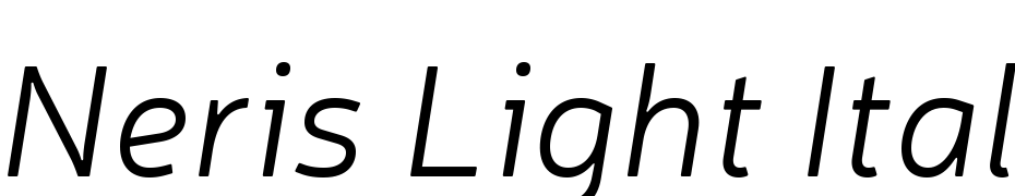 Neris Light Italic Yazı tipi ücretsiz indir